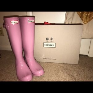 PINK HUNTER RAIN BOOTS/ BRAND NEW & NEVER WORN